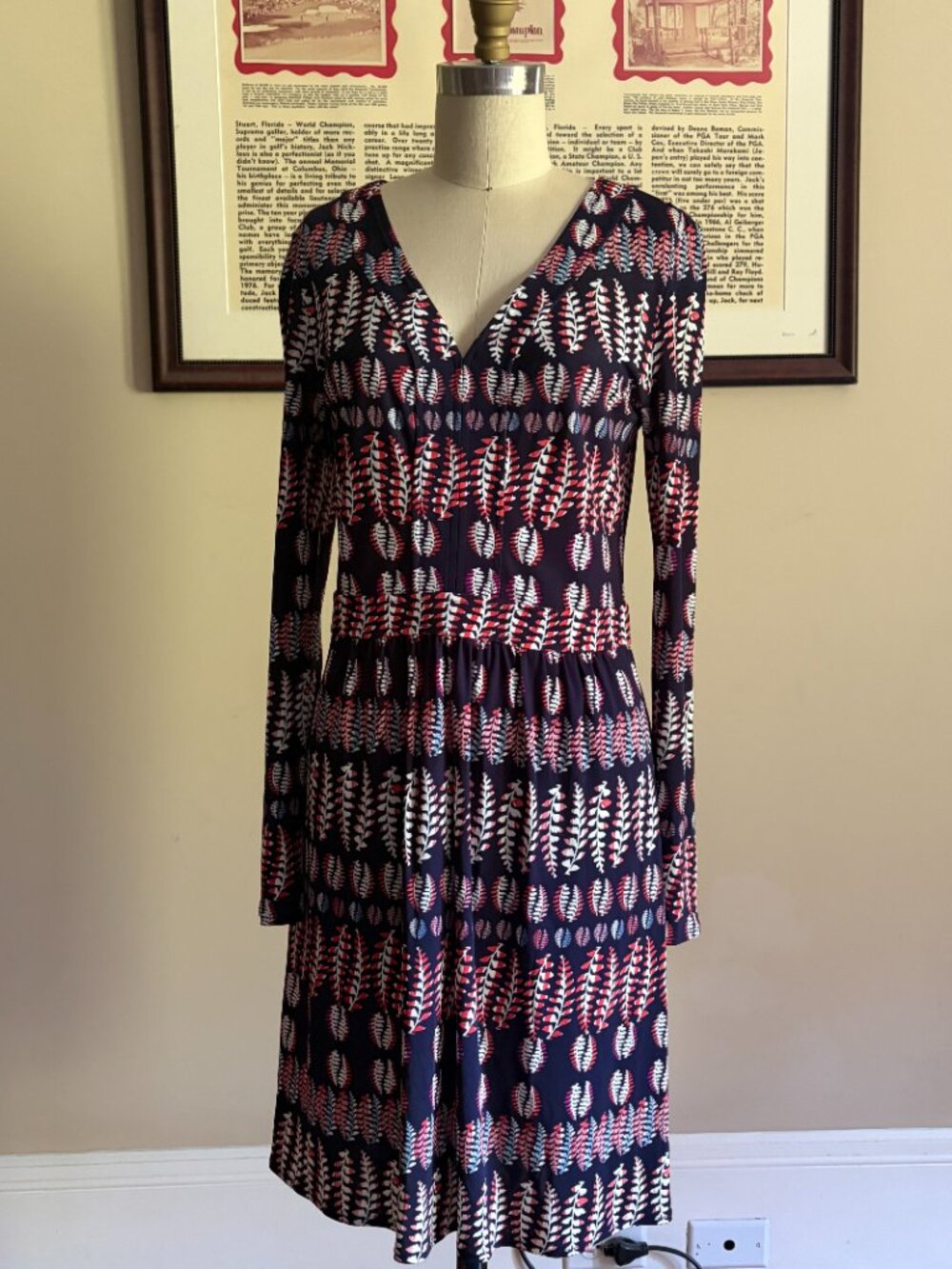 Tory Burch Fantasy Printed Mini Dress Size Small - Picture 2 of 7